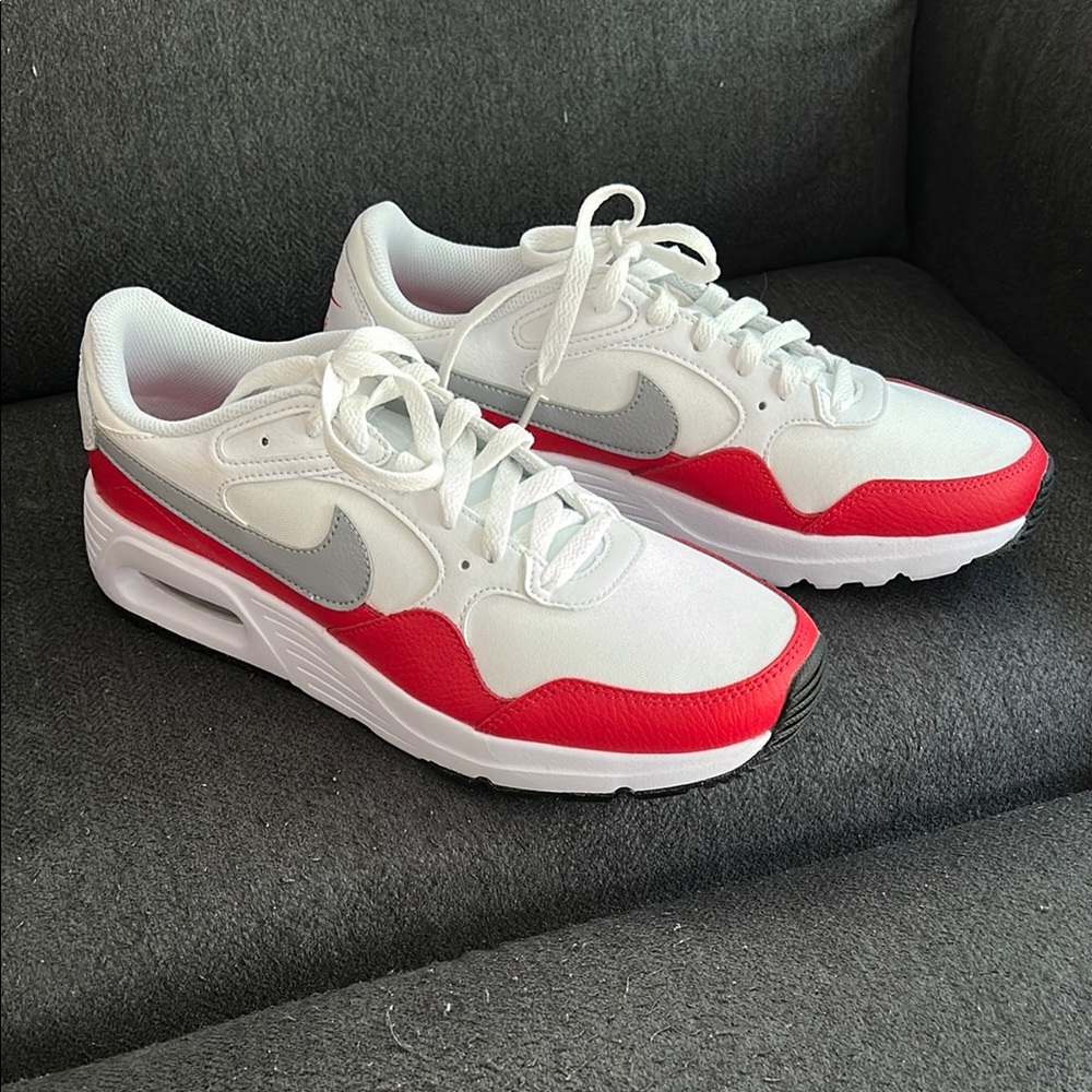 Nike Air Max SC Red and White Athletic Shoes